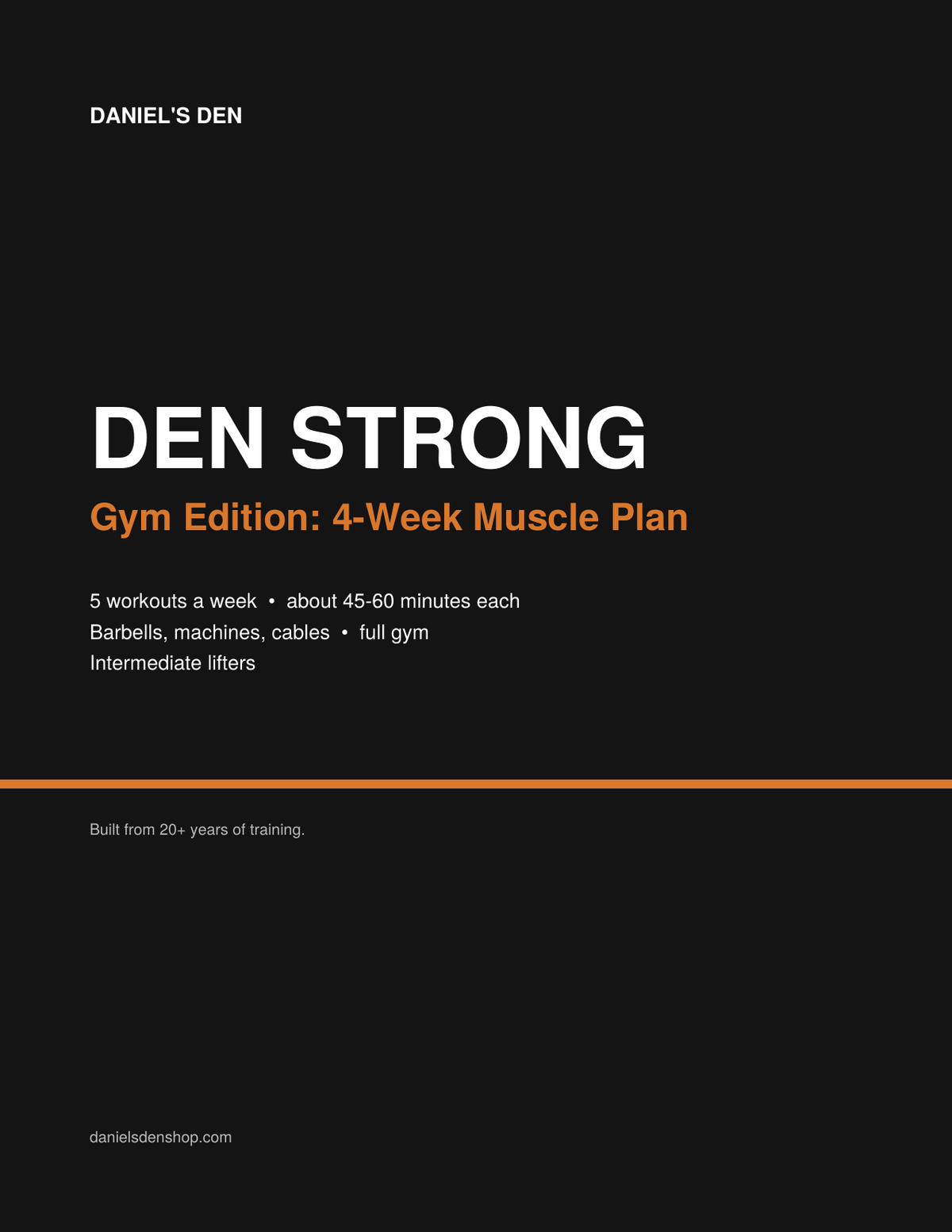 Den Strong Bundle: Dumbbell + Gym Edition (Digital Download)