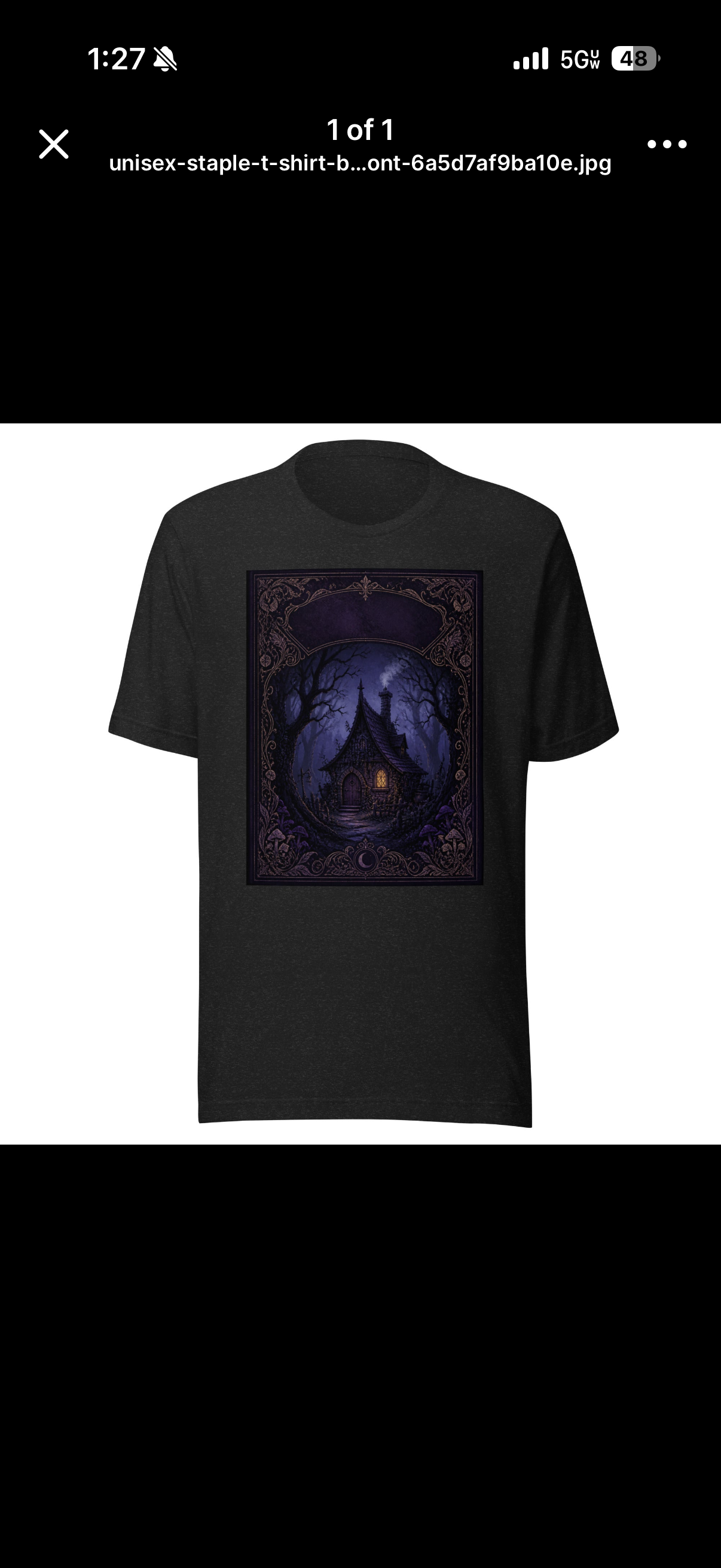 Witchy Cottage T-Shirt | Gothic Fairy Tale Graphic Tee | Cottagecore Dark Academia Shirt | Fantasy Witch Gift