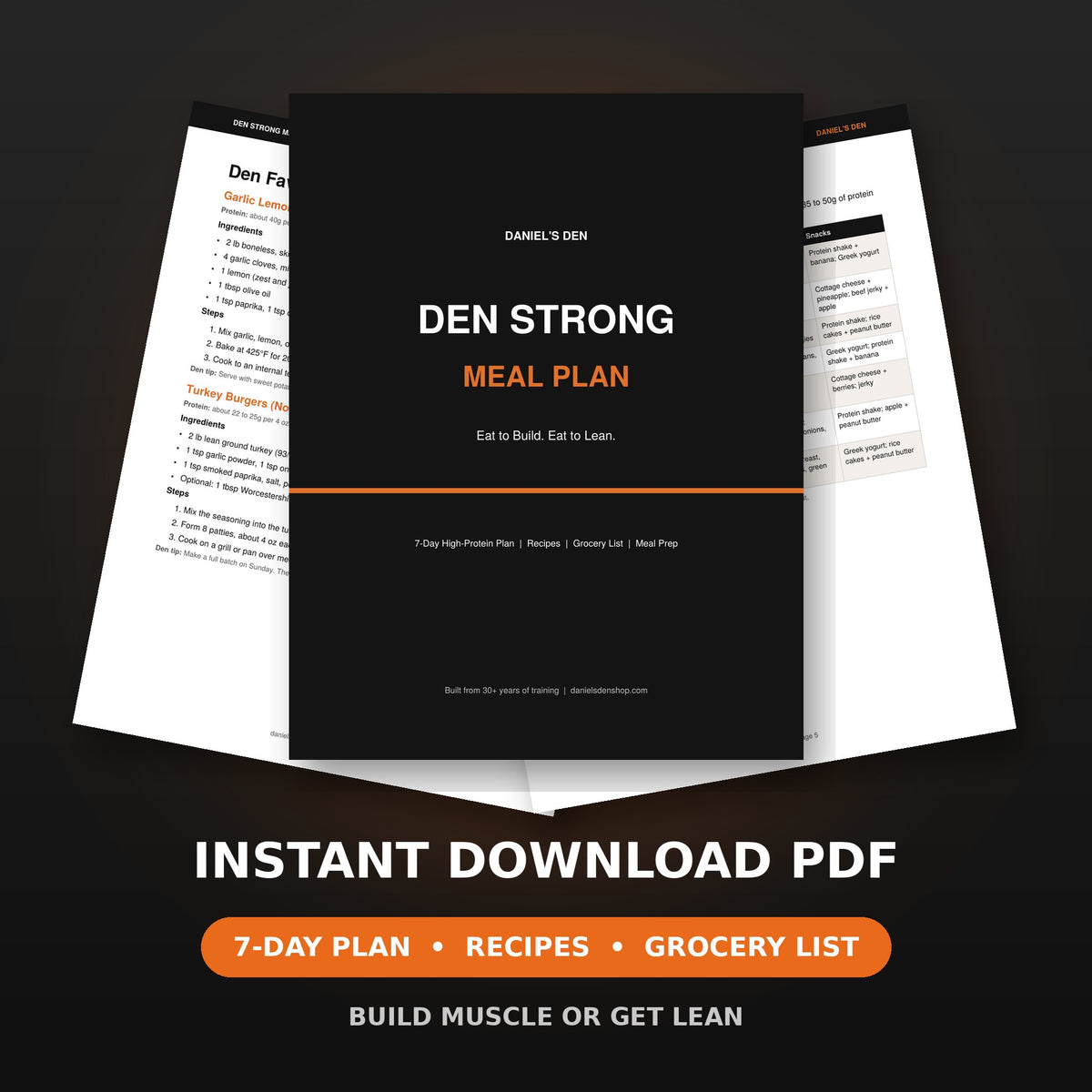 Den Strong Meal Plan