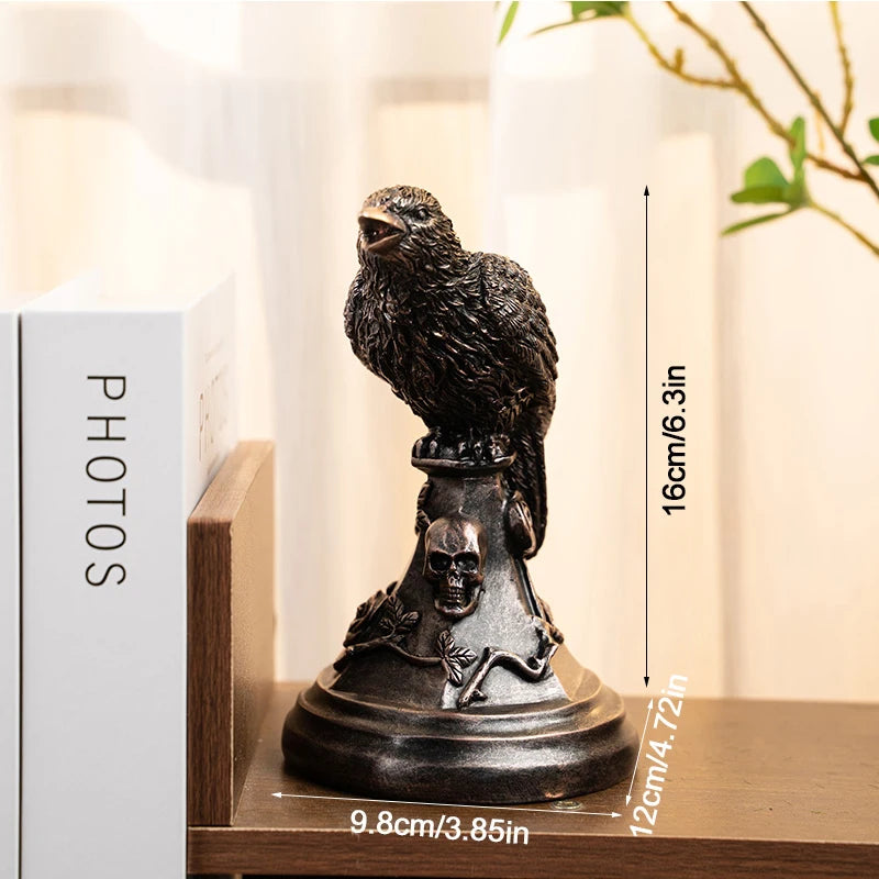 Gothic Raven Candlestick Holder | Dark Academia Decor | Witchy Candle Stand