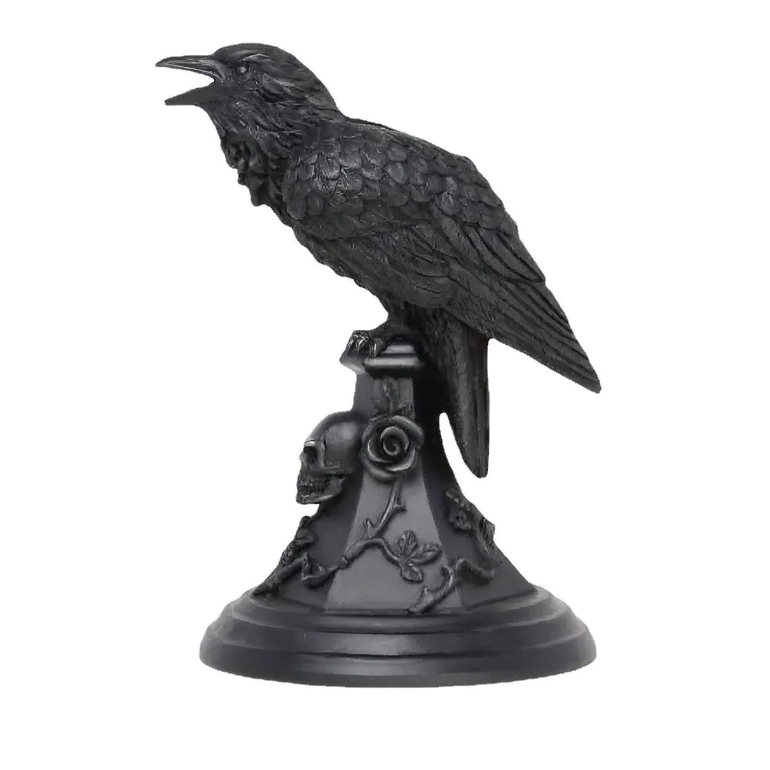 Gothic Raven Candlestick Holder | Dark Academia Decor | Witchy Candle Stand